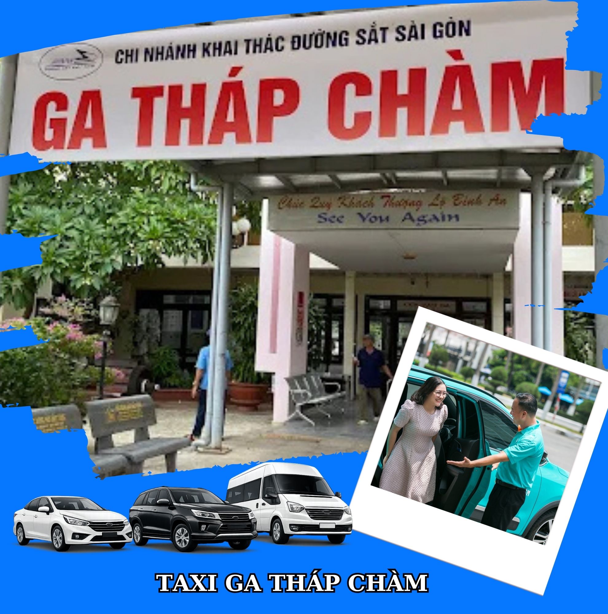 Đặt taxi Ga Tháp Chàm giá rẻ nhanh chóng nhất